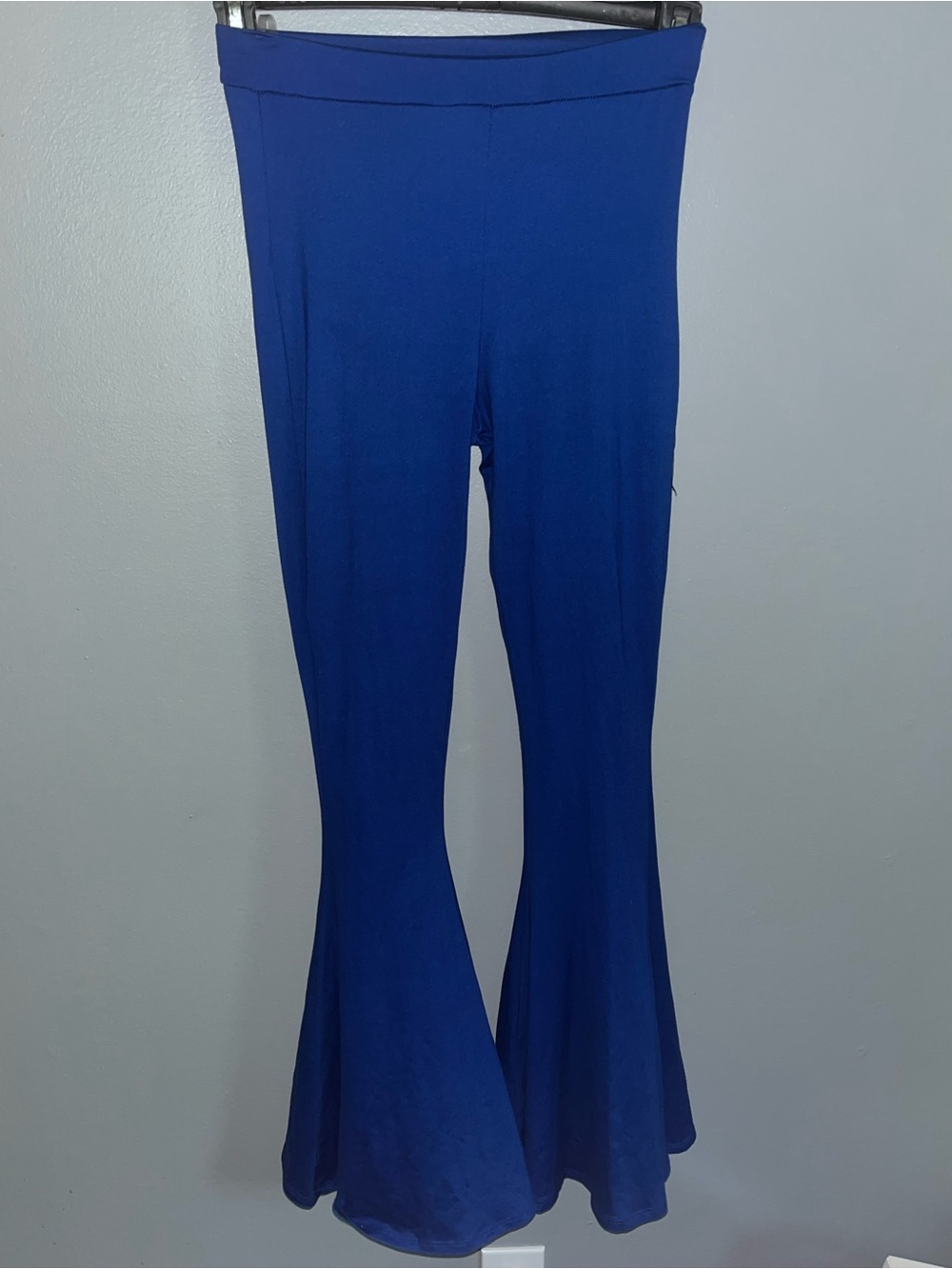 Women's Wide Leg Flared Pants - Royal Blue